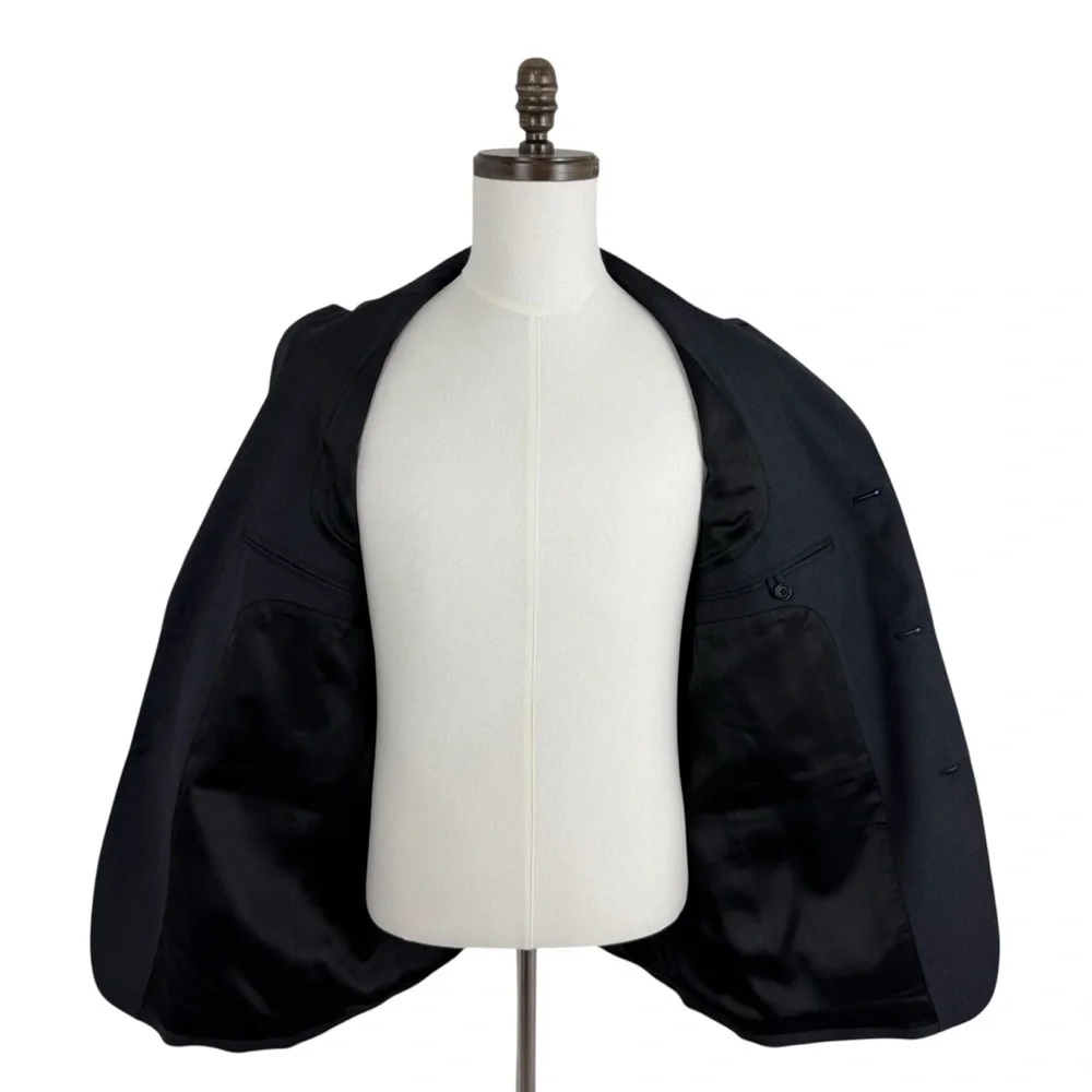 John Varvatos Luxe Single-Breasted Blazer Jacket Grey Sz 40